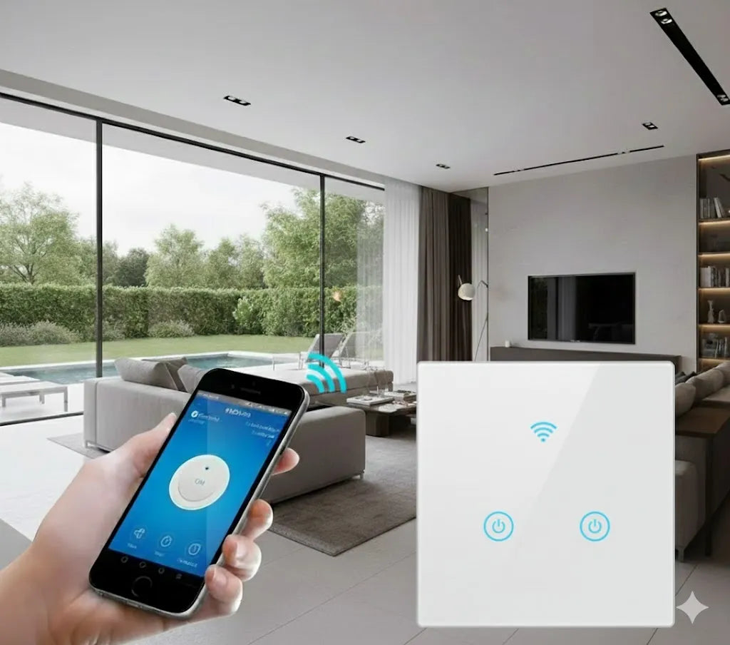 2 Gang WiFi Touch Wall Switch 3X3